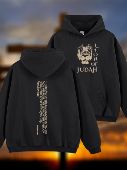 Lion Of Judan Jesus God Christian Plush Fleece-Lined Hoodie