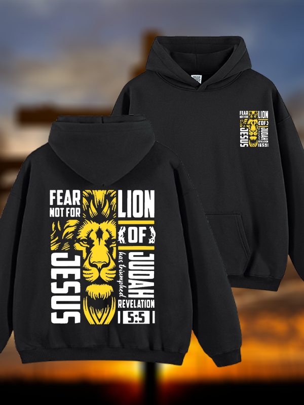 Lion Of Judah Jesus God Christian Plush Fleece-Lined Hoodie