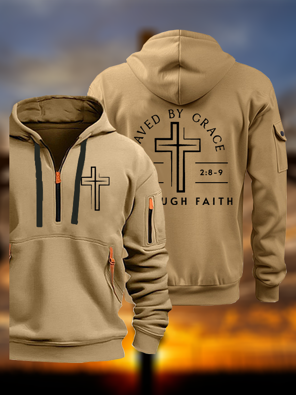 Through Faith Jesus God Christian Zipper Hoodies