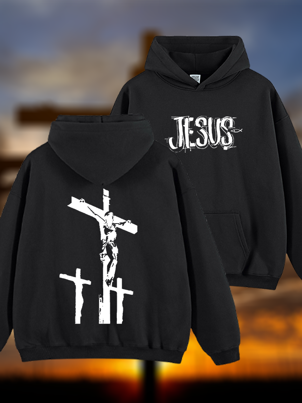 Jesus Paid It All Jesus God Christian Plush Fleece-Lined Hoodie