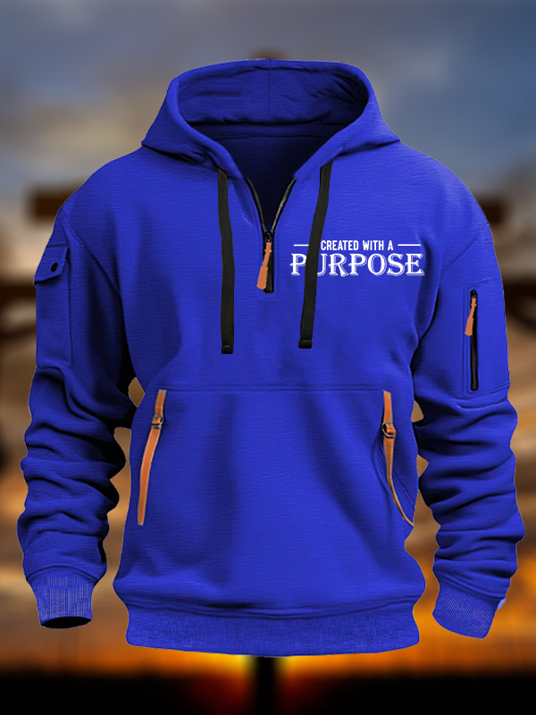 Created With A Purpose Jesus God Christian Zipper Hoodies