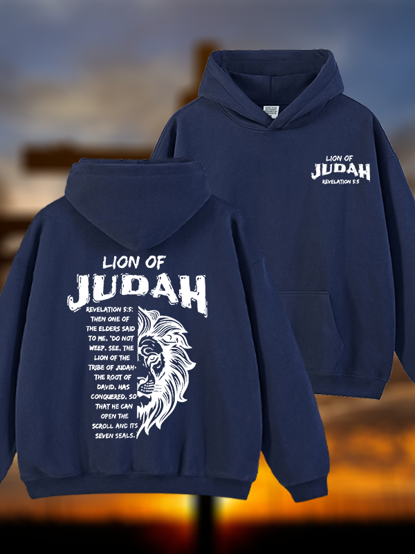 Lion Of Judan Jesus God Christian Plush Fleece-Lined Hoodie