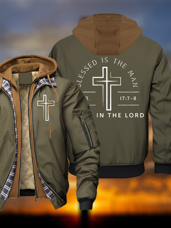 Trust In The Lord Warm Hooded Bomber Jacket