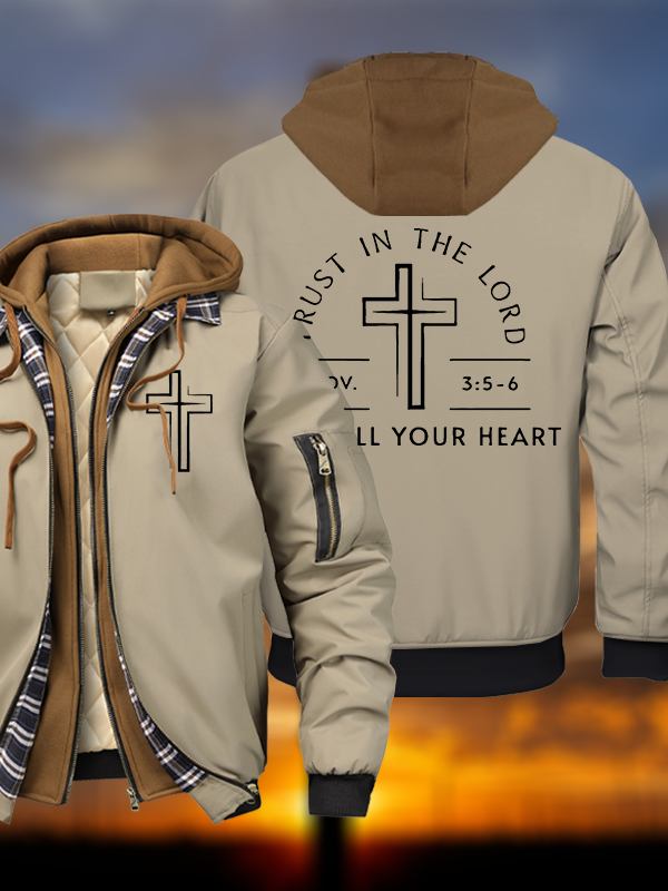 With All Your Heart Warm Hooded Bomber Jacket