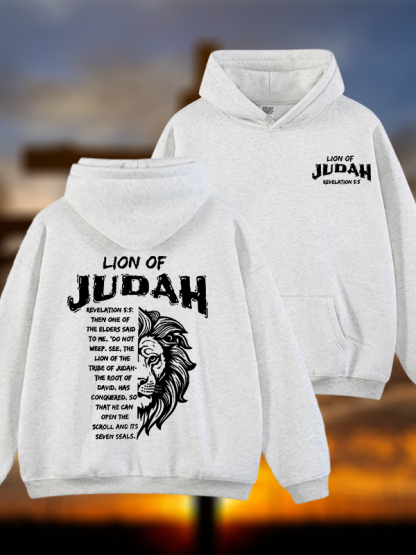 Lion Of Judan Jesus God Christian Plush Fleece-Lined Hoodie