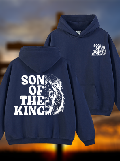 Son Of The King Jesus God Christian Plush Fleece-Lined Hoodie