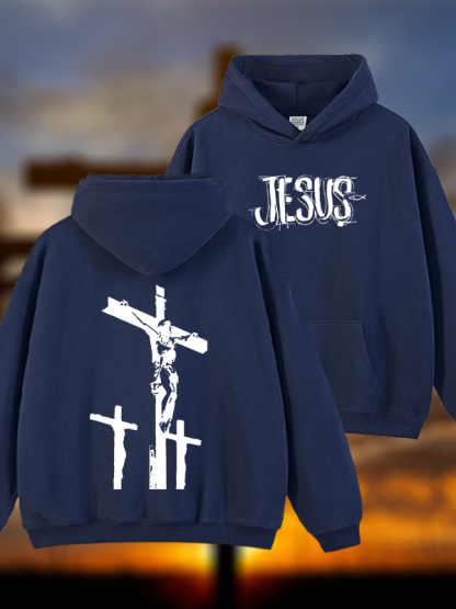 Jesus Paid It All Jesus God Christian Plush Fleece-Lined Hoodie