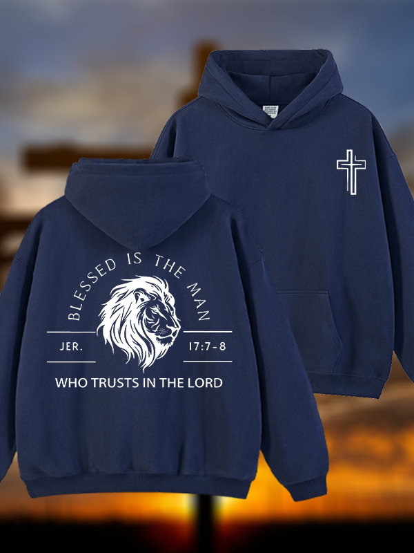 Who Trusts In The Lord Jesus God Christian Plush Fleece-Lined Hoodie