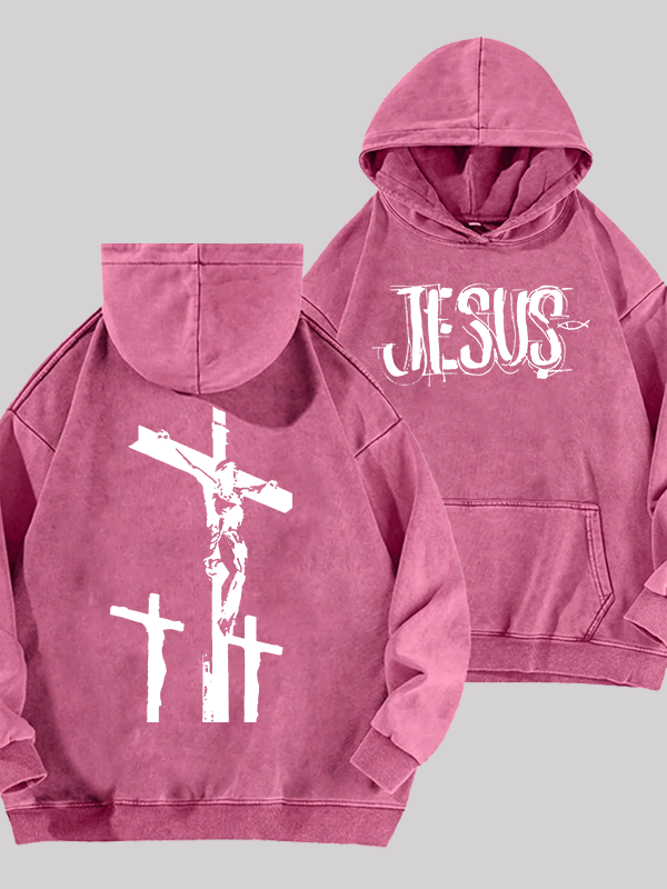 Jesus Paid It All Jesus God Christian Washed Hoodie