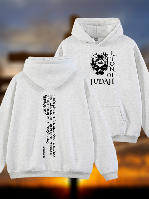 Lion Of Judan Jesus God Christian Plush Fleece-Lined Hoodie