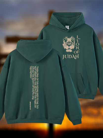 Lion Of Judan Jesus God Christian Plush Fleece-Lined Hoodie