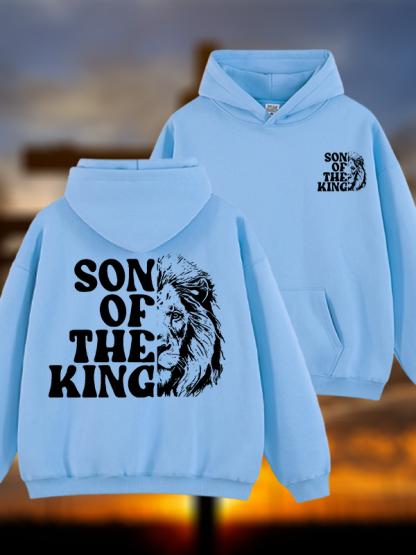 Son Of The King Jesus God Christian Plush Fleece-Lined Hoodie