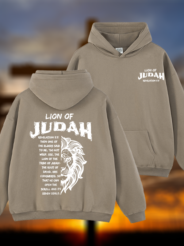 Lion Of Judan Jesus God Christian Plush Fleece-Lined Hoodie