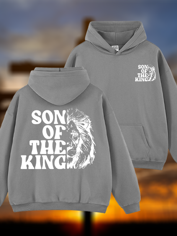 Son Of The King Jesus God Christian Plush Fleece-Lined Hoodie