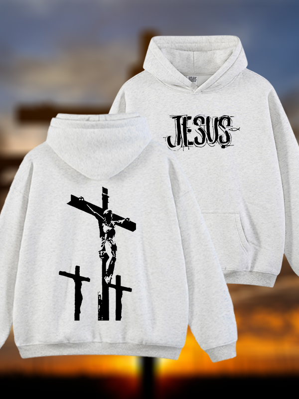 Jesus Paid It All Jesus God Christian Plush Fleece-Lined Hoodie