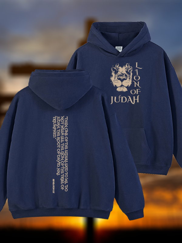 Lion Of Judan Jesus God Christian Plush Fleece-Lined Hoodie