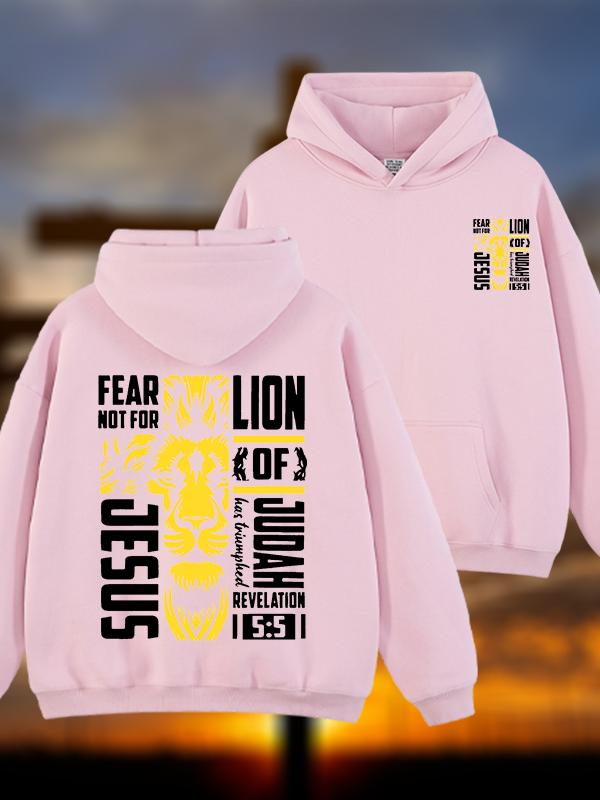 Lion Of Judah Jesus God Christian Plush Fleece-Lined Hoodie