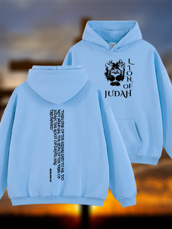Lion Of Judan Jesus God Christian Plush Fleece-Lined Hoodie