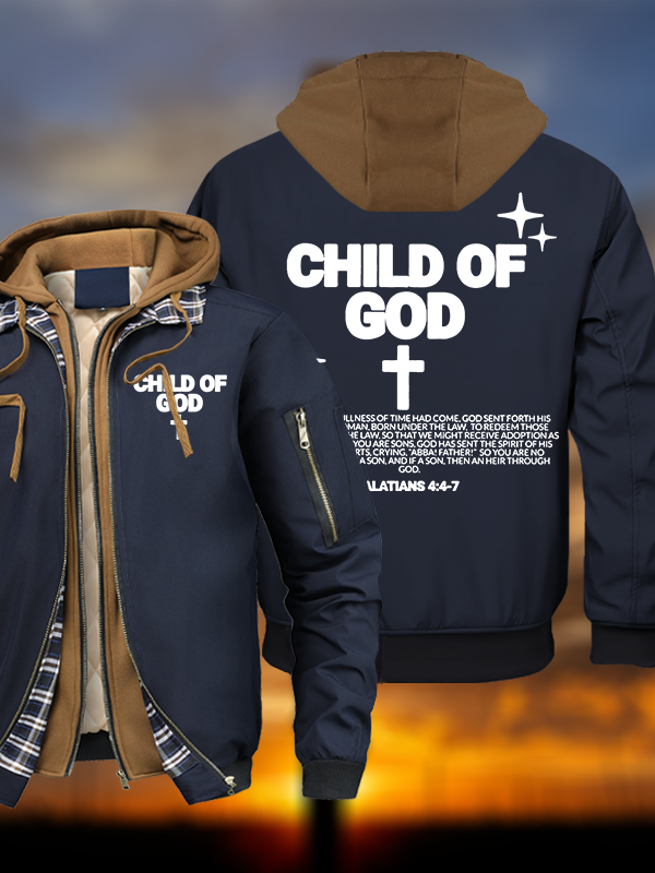 Child Of God Warm Hooded Bomber Jacket