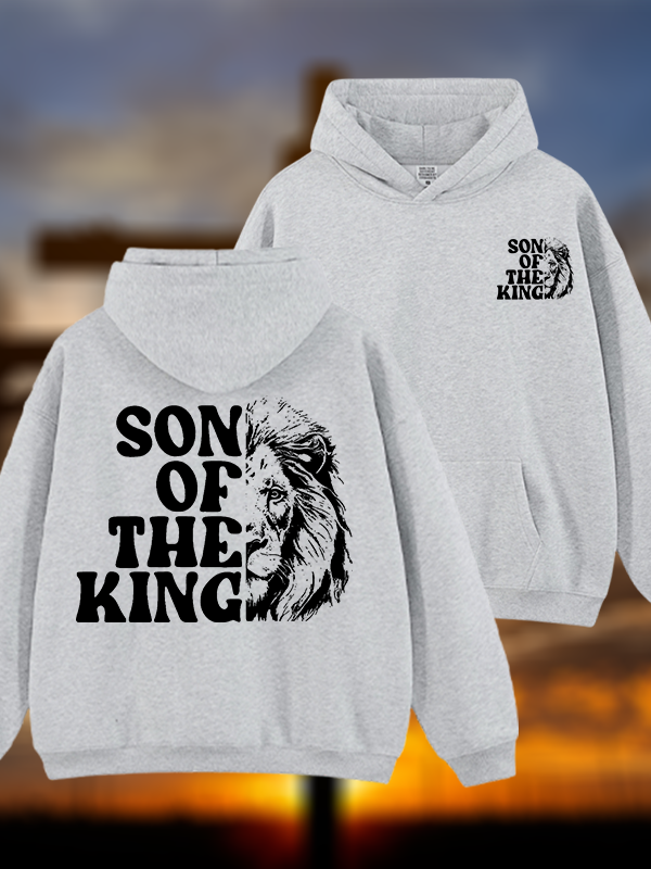 Son Of The King Jesus God Christian Plush Fleece-Lined Hoodie