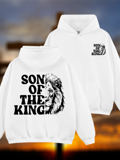 Son Of The King Jesus God Christian Plush Fleece-Lined Hoodie