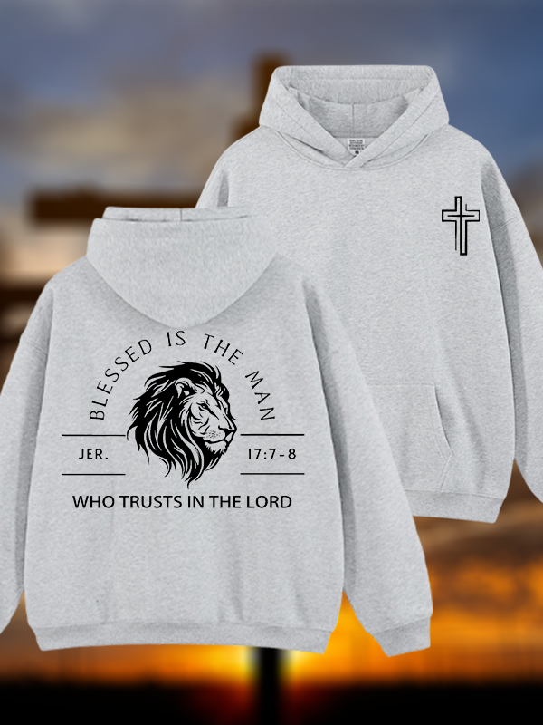 Who Trusts In The Lord Jesus God Christian Plush Fleece-Lined Hoodie