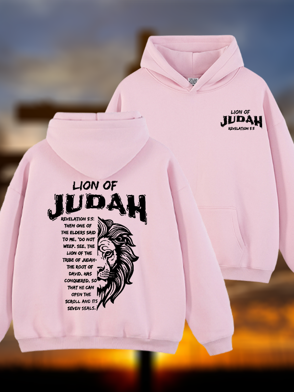 Lion Of Judan Jesus God Christian Plush Fleece-Lined Hoodie