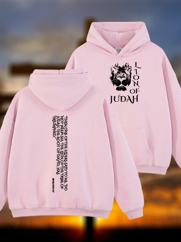 Lion Of Judan Jesus God Christian Plush Fleece-Lined Hoodie