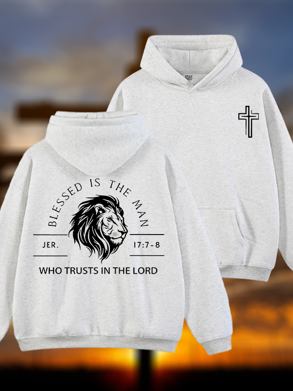 Who Trusts In The Lord Jesus God Christian Plush Fleece-Lined Hoodie