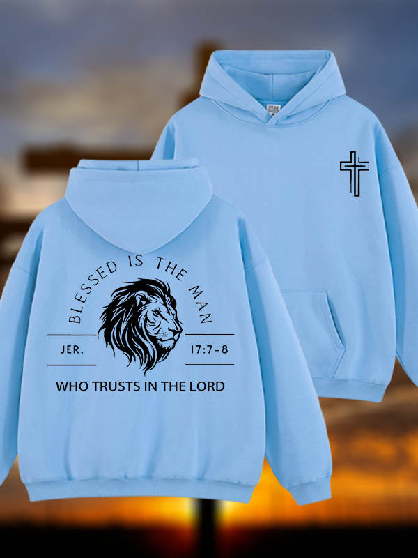 Who Trusts In The Lord Jesus God Christian Plush Fleece-Lined Hoodie