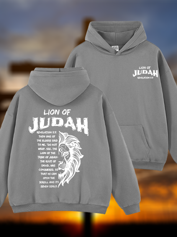 Lion Of Judan Jesus God Christian Plush Fleece-Lined Hoodie