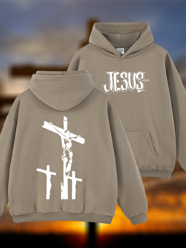 Jesus Paid It All Jesus God Christian Plush Fleece-Lined Hoodie