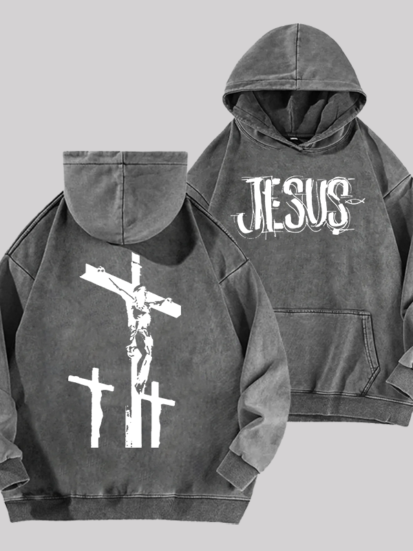 Jesus Paid It All Jesus God Christian Washed Hoodie