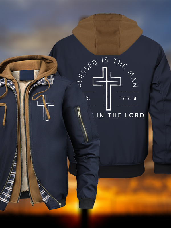 Trust In The Lord Warm Hooded Bomber Jacket