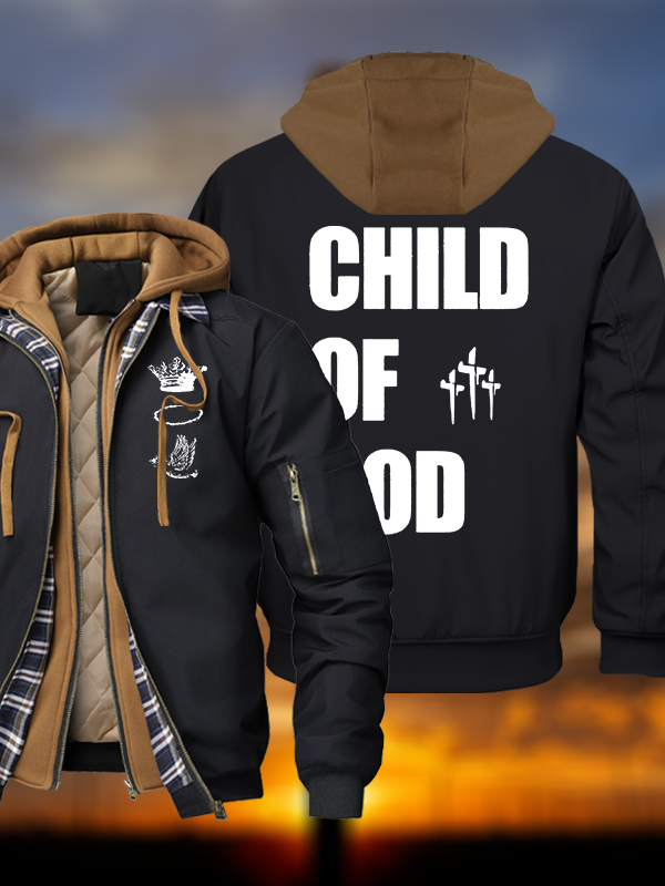 Child Of God Warm Hooded Bomber Jacket