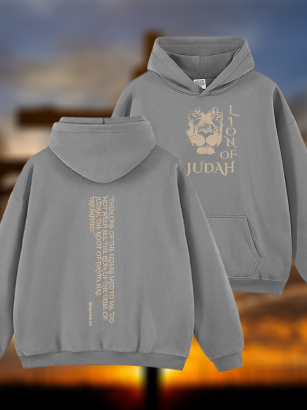 Lion Of Judan Jesus God Christian Plush Fleece-Lined Hoodie
