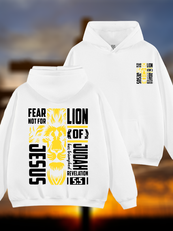Lion Of Judah Jesus God Christian Plush Fleece-Lined Hoodie
