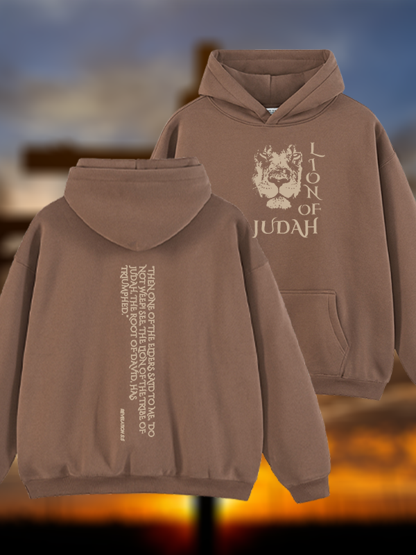 Lion Of Judan Jesus God Christian Plush Fleece-Lined Hoodie