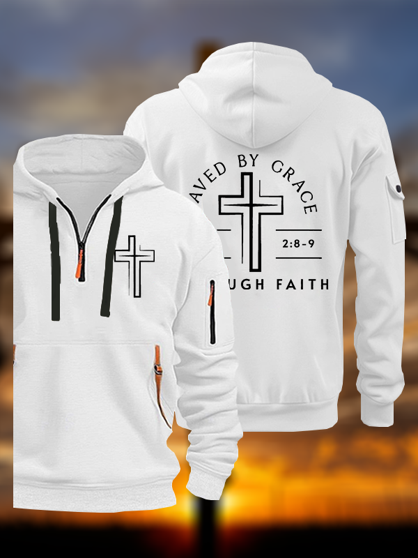 Through Faith Jesus God Christian Zipper Hoodies