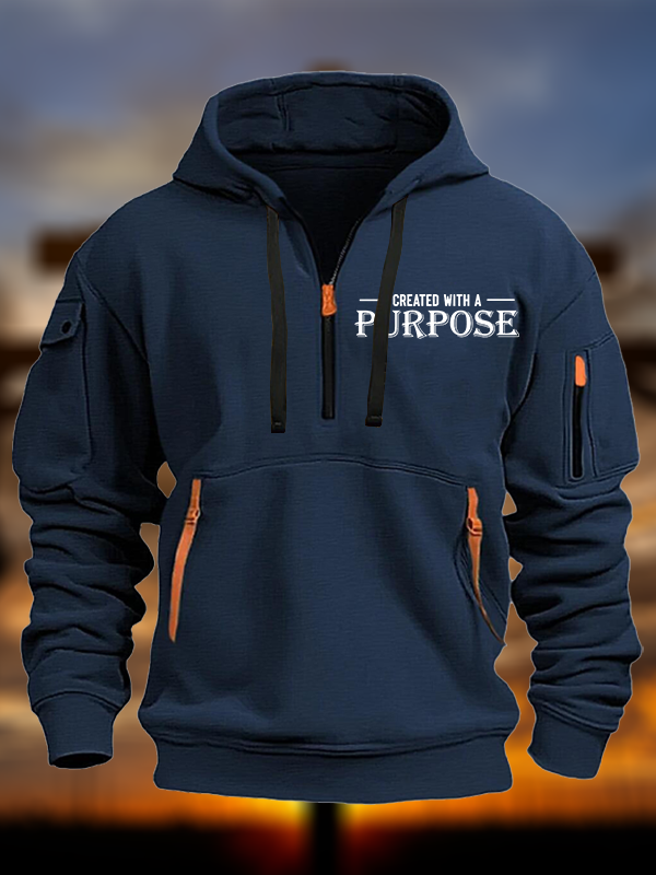 Created With A Purpose Jesus God Christian Zipper Hoodies