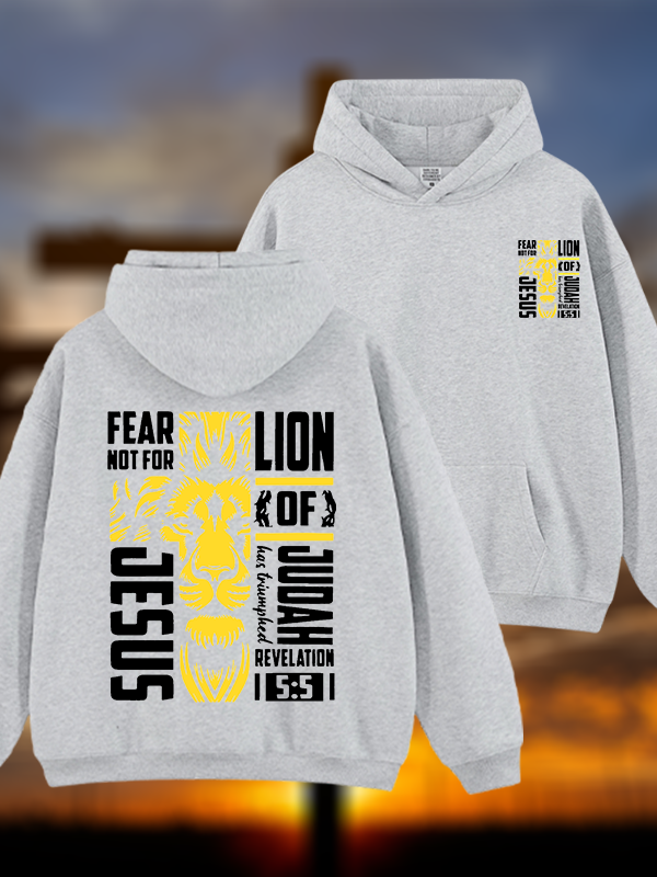 Lion Of Judah Jesus God Christian Plush Fleece-Lined Hoodie