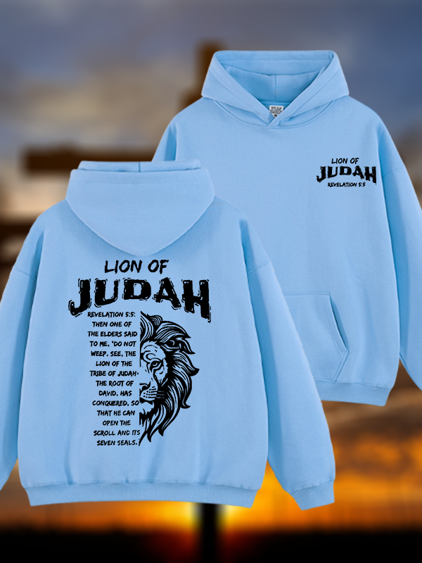 Lion Of Judan Jesus God Christian Plush Fleece-Lined Hoodie