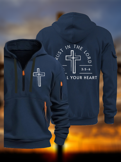 With All Your Heart Jesus God Christian Zipper Hoodies