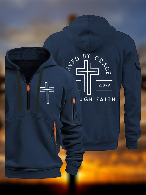 Through Faith Jesus God Christian Zipper Hoodies