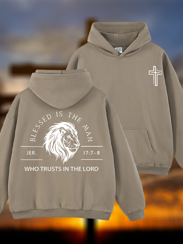 Who Trusts In The Lord Jesus God Christian Plush Fleece-Lined Hoodie