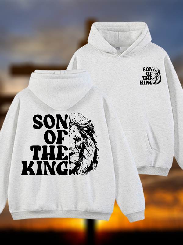 Son Of The King Jesus God Christian Plush Fleece-Lined Hoodie