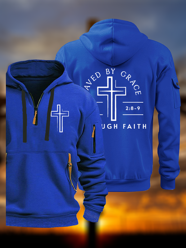 Through Faith Jesus God Christian Zipper Hoodies