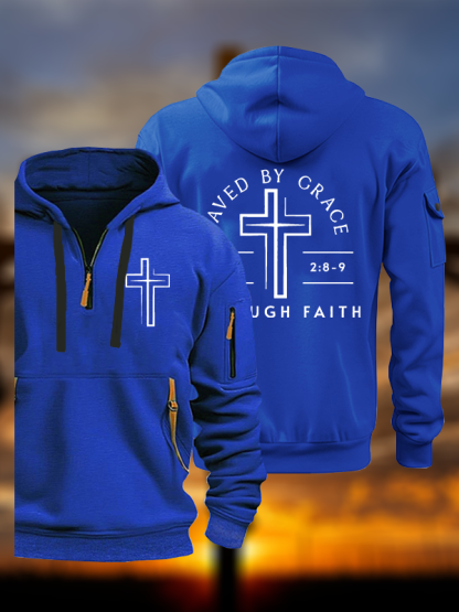 Through Faith Jesus God Christian Zipper Hoodies