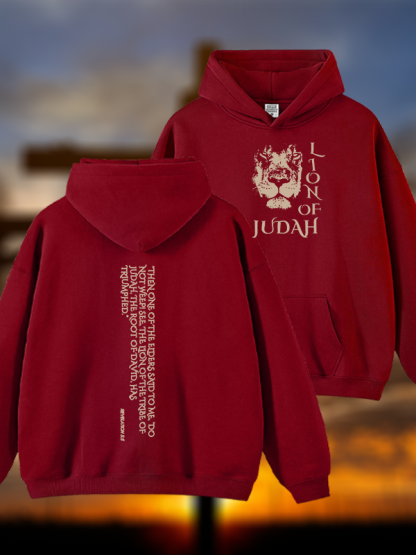 Lion Of Judan Jesus God Christian Plush Fleece-Lined Hoodie