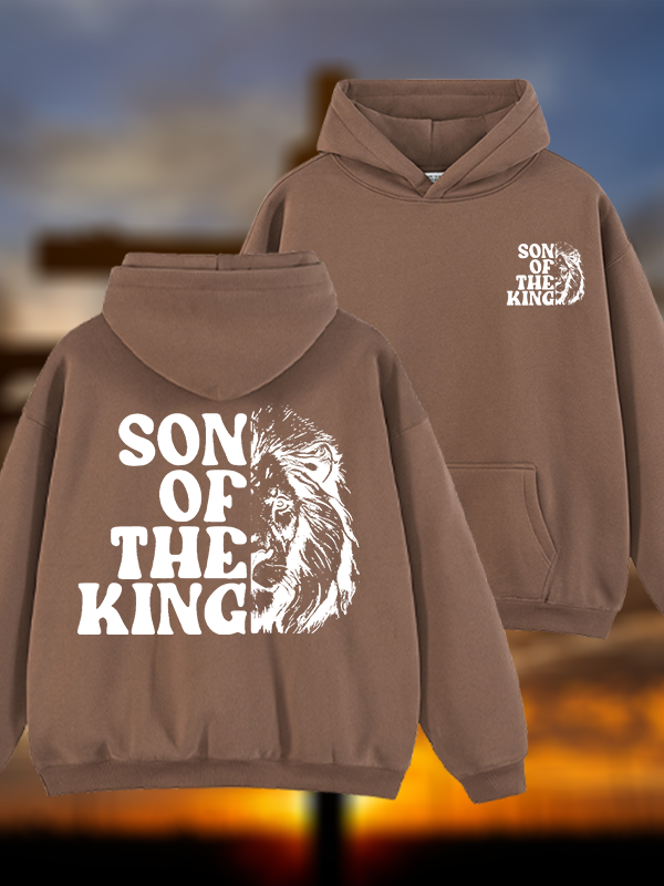 Son Of The King Jesus God Christian Plush Fleece-Lined Hoodie